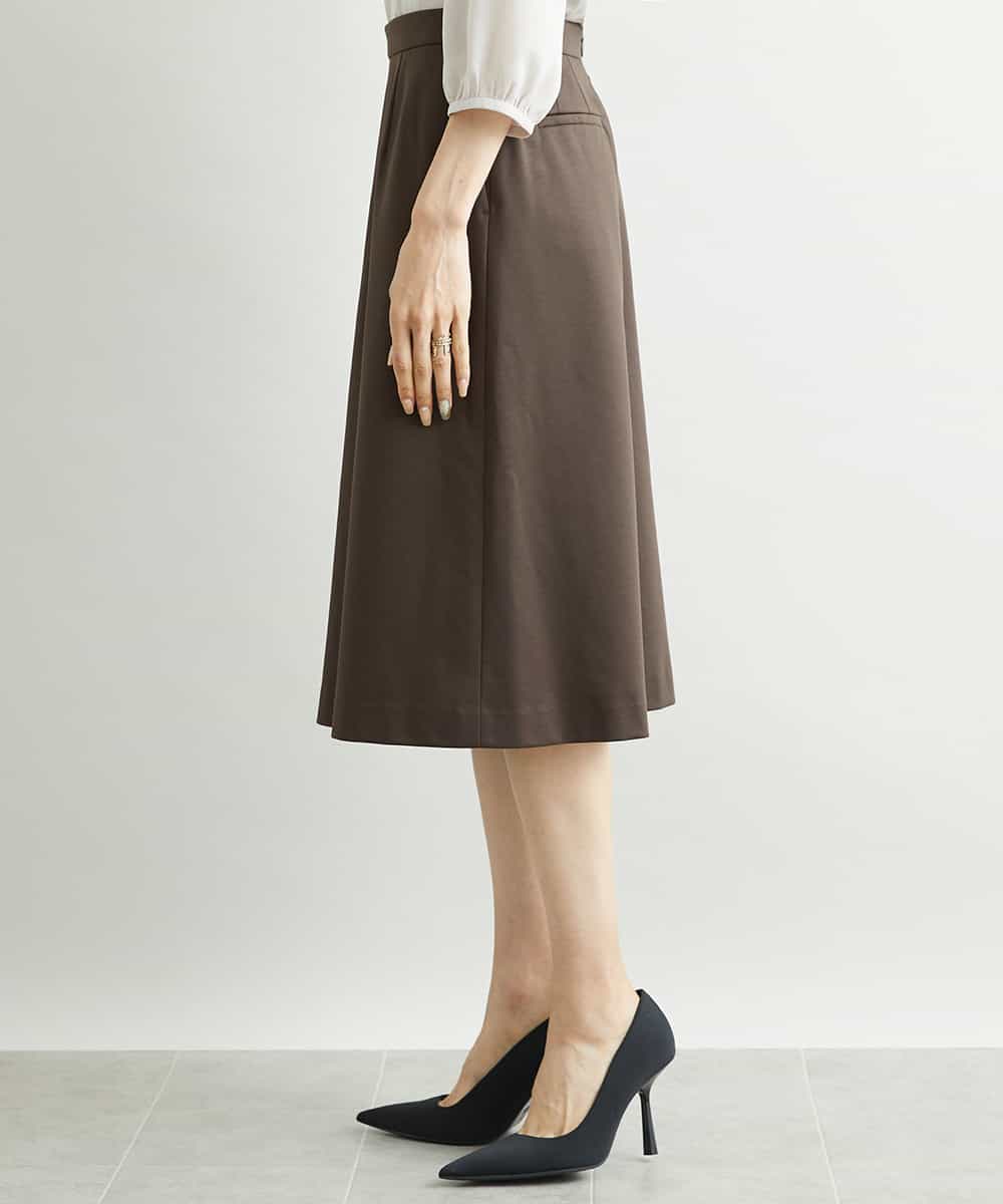 FMHAV15200 MICHEL KLEIN(ミッシェルクラン) [定番スーツ]トップサーモカルゼセミフレアスカート（機能素材） ダークネイビー(57)