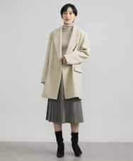 FMHAV31270 MICHEL KLEIN(ミッシェルクラン) プリーツラップスカート ライトカーキ(36)