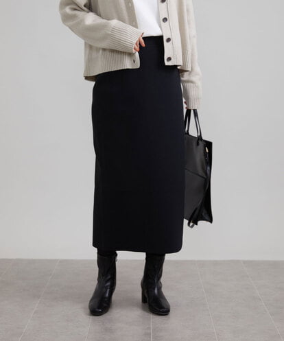 FMHAV37200 MICHEL KLEIN スポンディッシュポリニットタイトスカート（セットアップ対応）