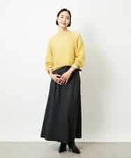 FMHBD24240 MICHEL KLEIN(ミッシェルクラン) ミモレ丈チェック柄Aラインスカート ブラック