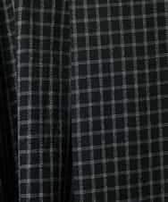 FMHBD24240 MICHEL KLEIN(ミッシェルクラン) ミモレ丈チェック柄Aラインスカート ブラック