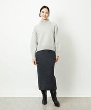 FMHBD34200 MICHEL KLEIN(ミッシェルクラン) [セットアップ対応]ニットナロースカート ブラウン