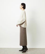 FMHBD34200 MICHEL KLEIN(ミッシェルクラン) [セットアップ対応]ニットナロースカート ブラウン