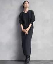 FMHBD34200 MICHEL KLEIN(ミッシェルクラン) [セットアップ対応]ニットナロースカート オレンジ