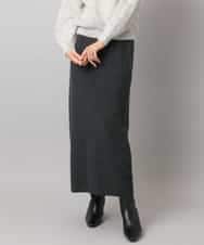 FMHBD34200 MICHEL KLEIN(ミッシェルクラン) [セットアップ対応]ニットナロースカート オレンジ