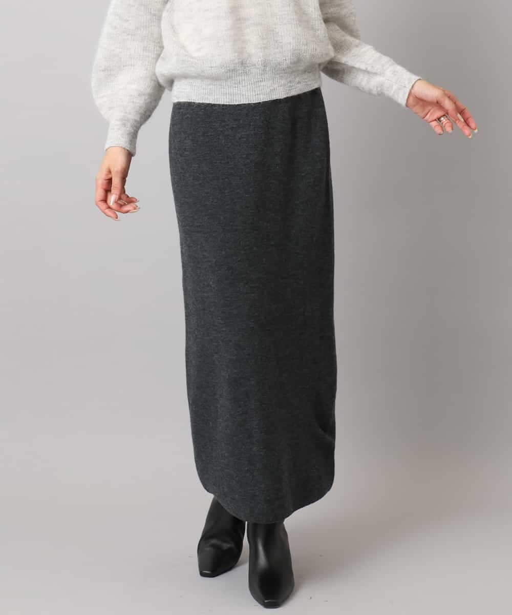 FMHBD34200 MICHEL KLEIN(ミッシェルクラン) [セットアップ対応]ニットナロースカート オレンジ