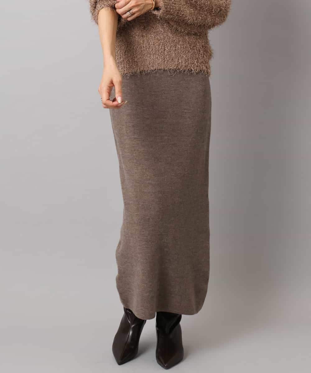 FMHBD34200 MICHEL KLEIN(ミッシェルクラン) [セットアップ対応]ニットナロースカート オレンジ