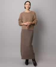 FMHBD34200 MICHEL KLEIN(ミッシェルクラン) [セットアップ対応]ニットナロースカート オレンジ