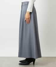 FMHBE24230 MICHEL KLEIN(ミッシェルクラン) ミモレ丈Aラインスカート グレー
