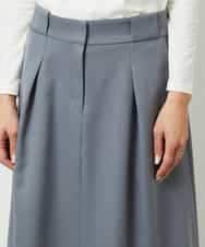 FMHBE24230 MICHEL KLEIN(ミッシェルクラン) ミモレ丈Aラインスカート グレー