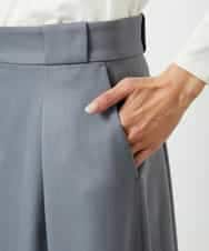 FMHBE24230 MICHEL KLEIN(ミッシェルクラン) ミモレ丈Aラインスカート グレー