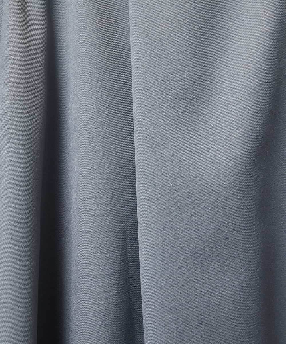 FMHBE24230 MICHEL KLEIN(ミッシェルクラン) ミモレ丈Aラインスカート グレー