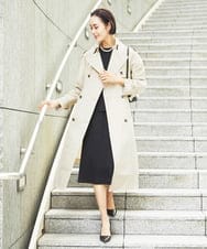 FMHDA01200 MICHEL KLEIN(ミッシェルクラン) ［セットアップ対応/洗える］ツイードセミタイトスカート グレー
