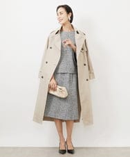 FMHDA01200 MICHEL KLEIN(ミッシェルクラン) ［セットアップ対応/洗える］ツイードセミタイトスカート グレー