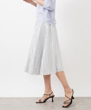 FMHDA03330 MICHEL KLEIN(ミッシェルクラン) メタリックプリーツスカート ベージュ