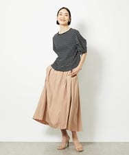FMHDA05250 MICHEL KLEIN(ミッシェルクラン) ギャザーフレアスカート ピンク