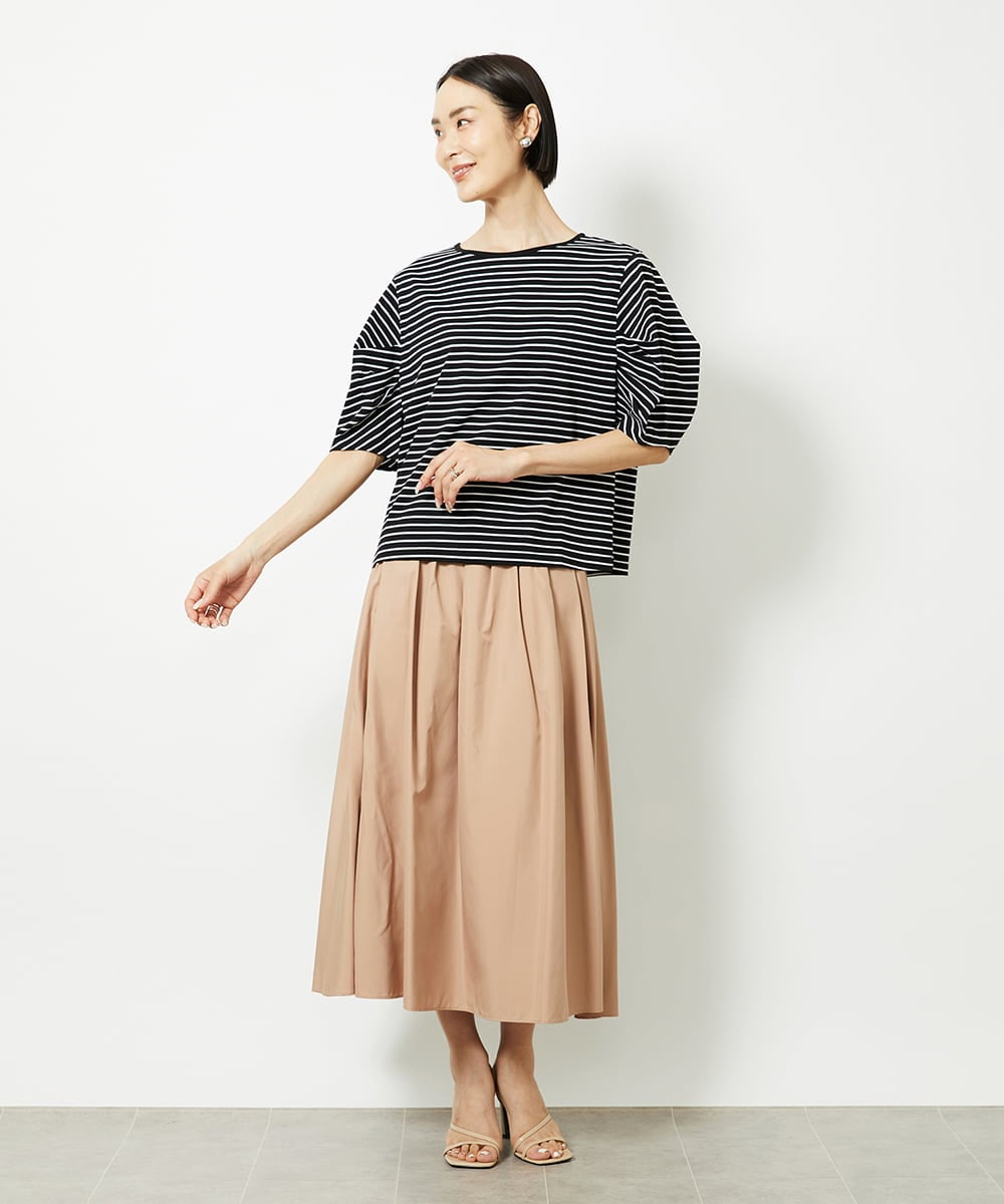 FMHDA05250 MICHEL KLEIN(ミッシェルクラン) ギャザーフレアスカート ピンク