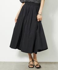 FMHDA05250 MICHEL KLEIN(ミッシェルクラン) ギャザーフレアスカート ブラック