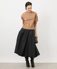 FMHDA09230 MICHEL KLEIN(ミッシェルクラン) バックサテンボリュームスカート ブラック