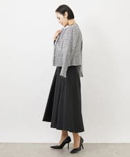 FMHDA09230 MICHEL KLEIN(ミッシェルクラン) バックサテンボリュームスカート ブラック