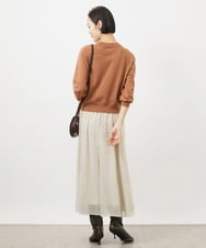 FMHDA11200 MICHEL KLEIN(ミッシェルクラン) ピンドットスカート ブラック