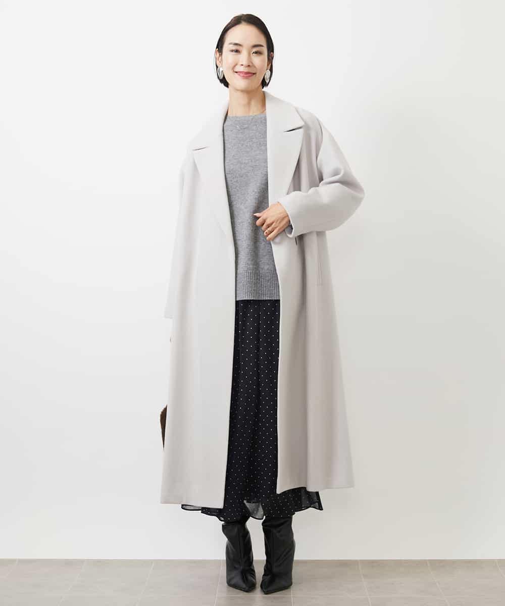 FMHDA11200 MICHEL KLEIN(ミッシェルクラン) ピンドットスカート ブラック