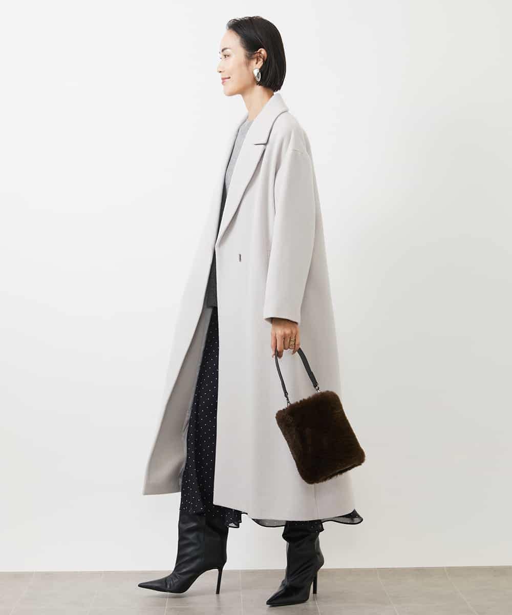FMHDA11200 MICHEL KLEIN(ミッシェルクラン) ピンドットスカート ブラック