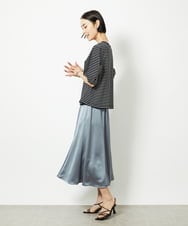 FMHDA12200 MICHEL KLEIN(ミッシェルクラン) ヴィンテージサテンスカート ライトグリーン