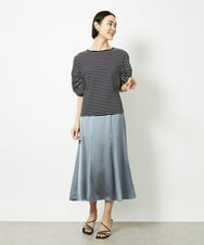 FMHDA12200 MICHEL KLEIN(ミッシェルクラン) ヴィンテージサテンスカート ライトグリーン