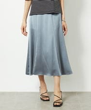 FMHDA12200 MICHEL KLEIN(ミッシェルクラン) ヴィンテージサテンスカート ライトグリーン