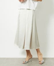 FMHDA12200 MICHEL KLEIN(ミッシェルクラン) ヴィンテージサテンスカート アイボリー