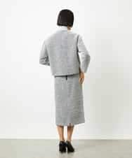 FMHDD02260 MICHEL KLEIN(ミッシェルクラン) [セットアップ対応]ファンシーツイードタイトスカート グレー