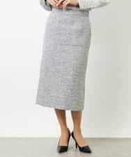 FMHDD02260 MICHEL KLEIN(ミッシェルクラン) [セットアップ対応]ファンシーツイードタイトスカート グレー