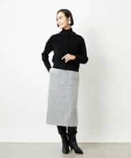 FMHDD02260 MICHEL KLEIN(ミッシェルクラン) [セットアップ対応]ファンシーツイードタイトスカート グレー