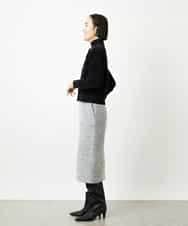 FMHDD02260 MICHEL KLEIN(ミッシェルクラン) [セットアップ対応]ファンシーツイードタイトスカート グレー