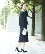 FMHDD02260 MICHEL KLEIN(ミッシェルクラン) [セットアップ対応]ファンシーツイードタイトスカート グレー