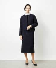 FMHDD02260 MICHEL KLEIN(ミッシェルクラン) [セットアップ対応]ファンシーツイードタイトスカート グレー