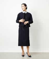 FMHDD02260 MICHEL KLEIN(ミッシェルクラン) [セットアップ対応]ファンシーツイードタイトスカート グレー