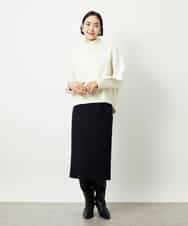 FMHDD02260 MICHEL KLEIN(ミッシェルクラン) [セットアップ対応]ファンシーツイードタイトスカート グレー