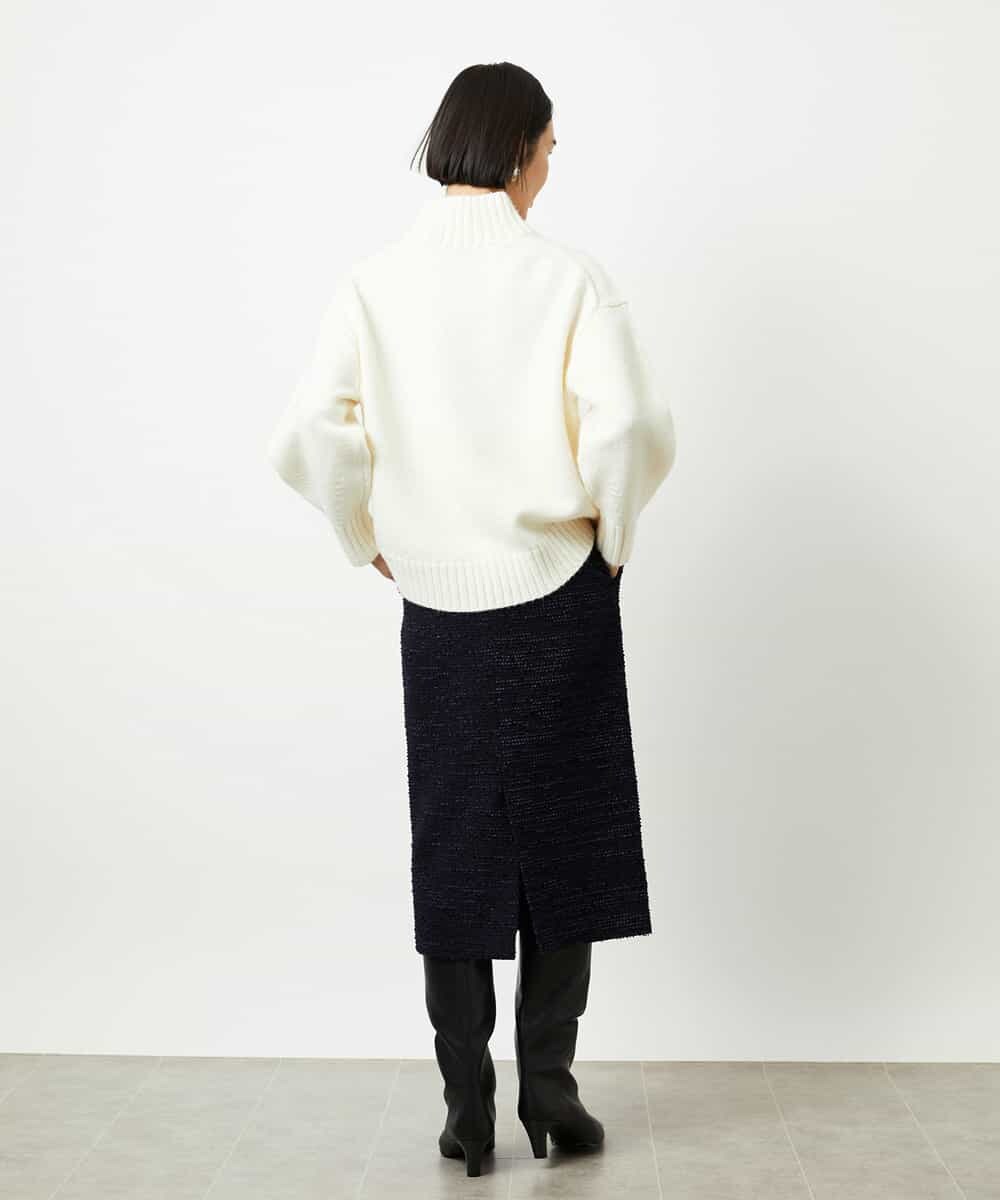 FMHDD02260 MICHEL KLEIN(ミッシェルクラン) [セットアップ対応]ファンシーツイードタイトスカート グレー