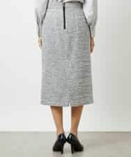 FMHDD02260 MICHEL KLEIN(ミッシェルクラン) [セットアップ対応]ファンシーツイードタイトスカート グレー