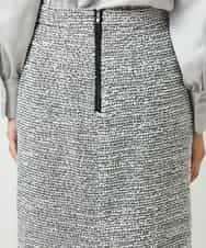 FMHDD02260 MICHEL KLEIN(ミッシェルクラン) [セットアップ対応]ファンシーツイードタイトスカート グレー