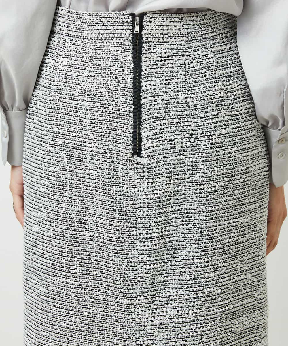 FMHDD02260 MICHEL KLEIN(ミッシェルクラン) [セットアップ対応]ファンシーツイードタイトスカート グレー