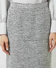 FMHDD02260 MICHEL KLEIN(ミッシェルクラン) [セットアップ対応]ファンシーツイードタイトスカート グレー