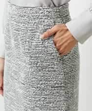 FMHDD02260 MICHEL KLEIN(ミッシェルクラン) [セットアップ対応]ファンシーツイードタイトスカート グレー