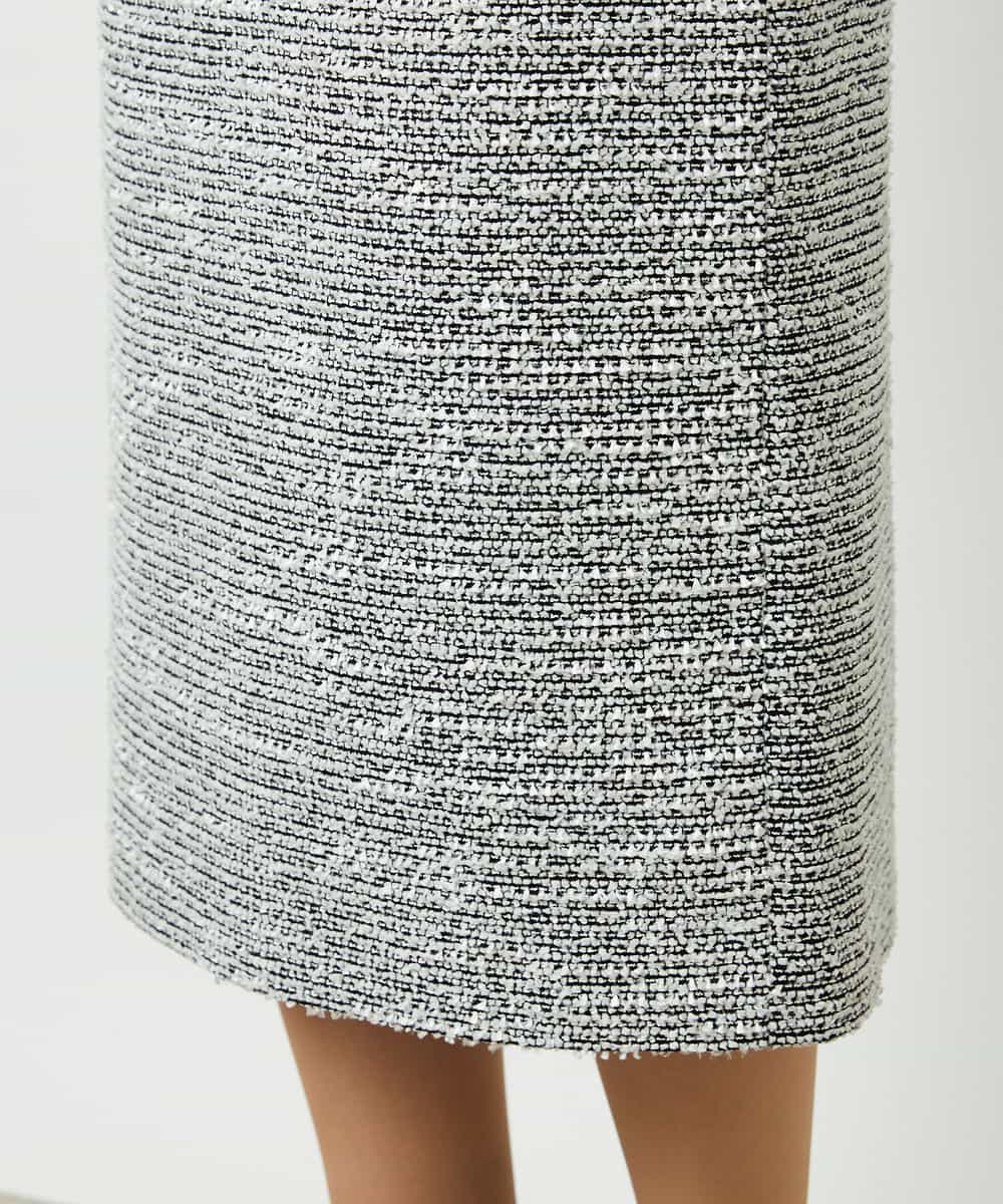 FMHDD02260 MICHEL KLEIN(ミッシェルクラン) [セットアップ対応]ファンシーツイードタイトスカート グレー