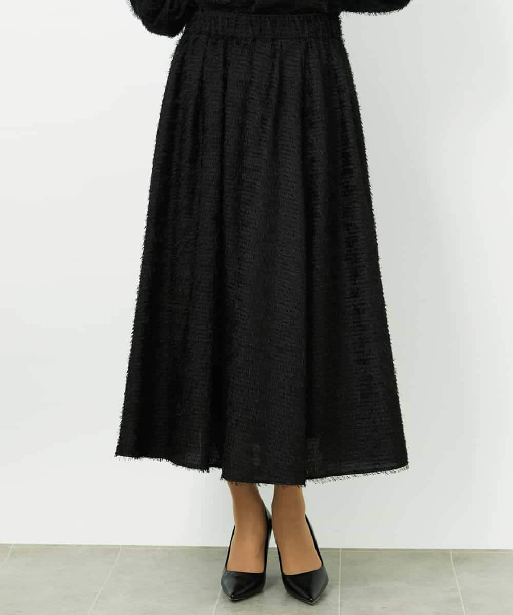 FMHDD03250 MICHEL KLEIN(ミッシェルクラン) [セットアップ対応/コージーボトム]ギャザースカート ブラック