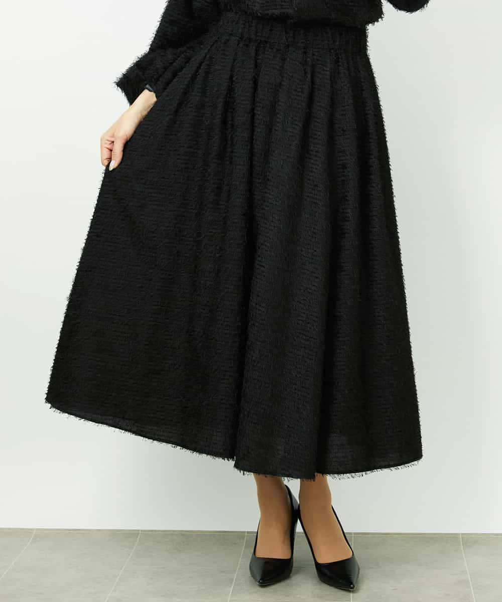 FMHDD03250 MICHEL KLEIN(ミッシェルクラン) [セットアップ対応/コージーボトム]ギャザースカート ブラック