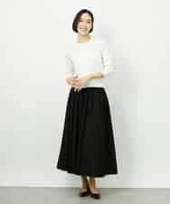 FMHDD03250 MICHEL KLEIN(ミッシェルクラン) [セットアップ対応/コージーボトム]ギャザースカート ブラック