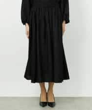 FMHDD03250 MICHEL KLEIN(ミッシェルクラン) [セットアップ対応/コージーボトム]ギャザースカート ブラック